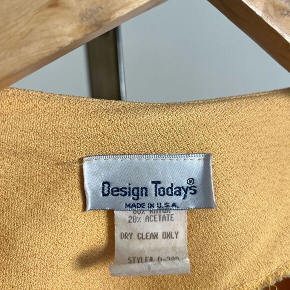 Vintage 80’s 90’s lagenlook button front drapery retro tunic top - Picture 3 of 11